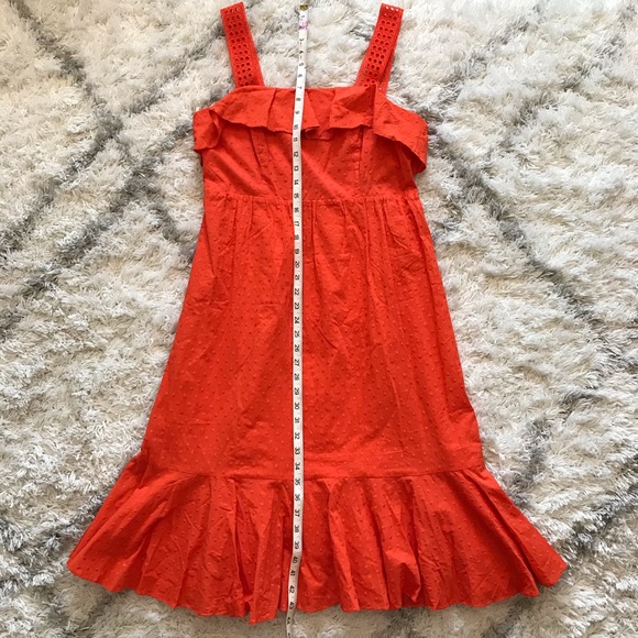 NWT J Crew Hibiscus Eyelet Ruffle Dress G4621 10 - Picture 9 of 16